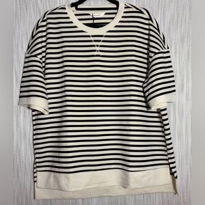 Glamaker Striped Black and White Women's Tee